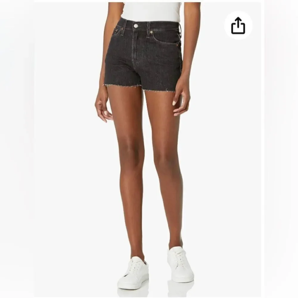 Levi’s Hypersoft High Rise Women’s Black Denim Cutoff Shorts Size 14